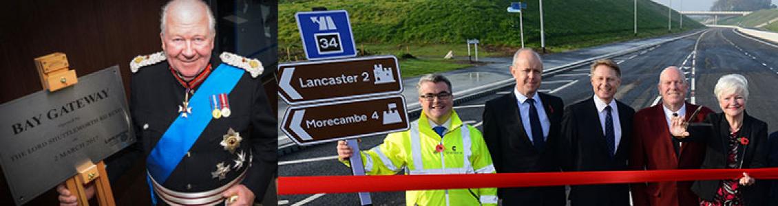 Lord Lieutenant Lancashire Bay Gateway Opening Plaque