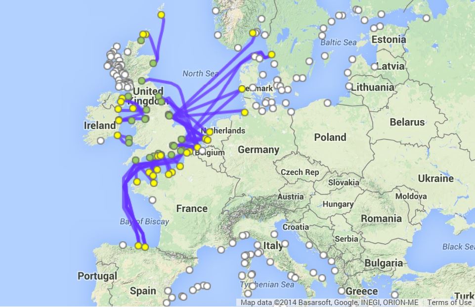 Freight ferry guide map to help plan routes