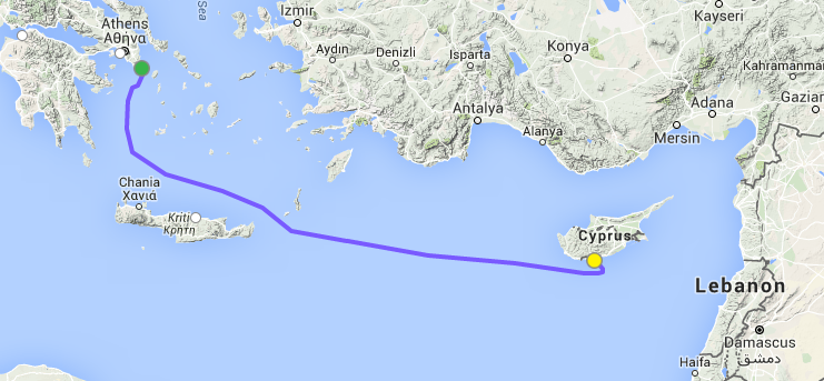 greece to cyprus